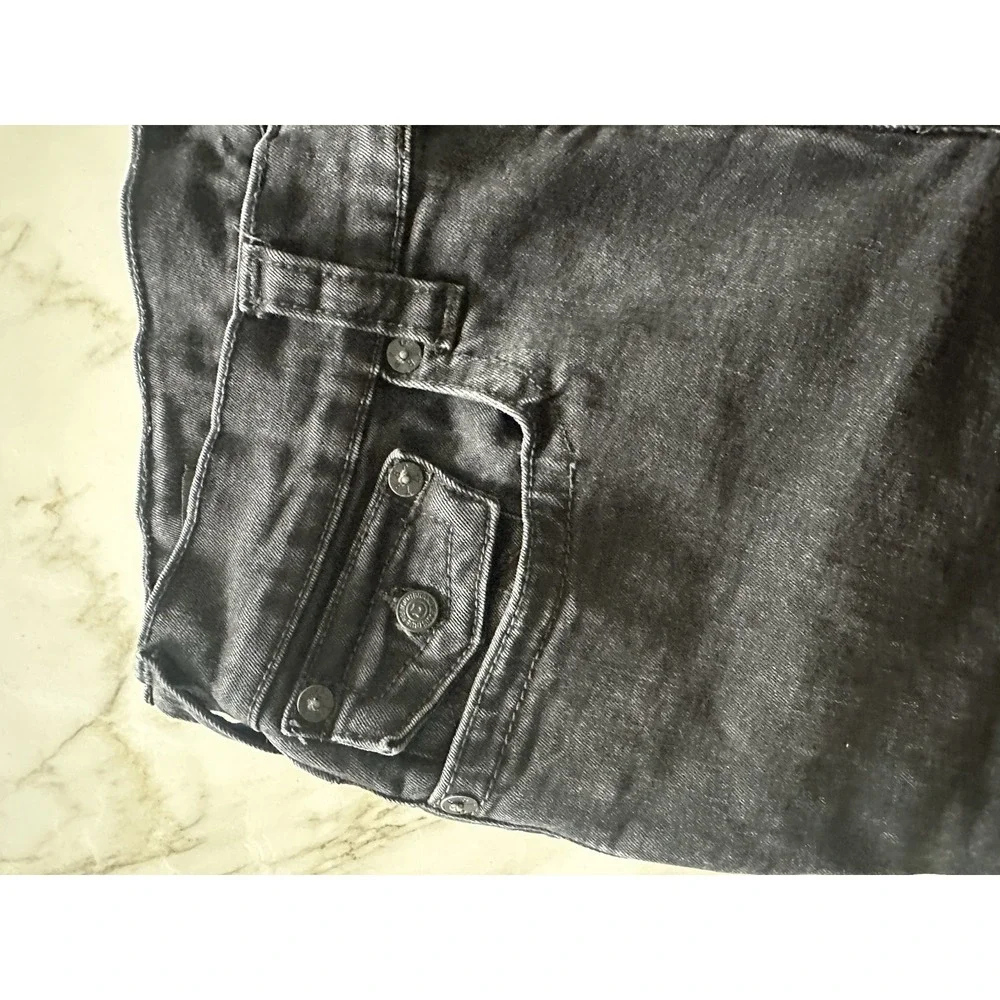 True Religion Ricky Straight Black Wash Jeans Men's Size 34x31